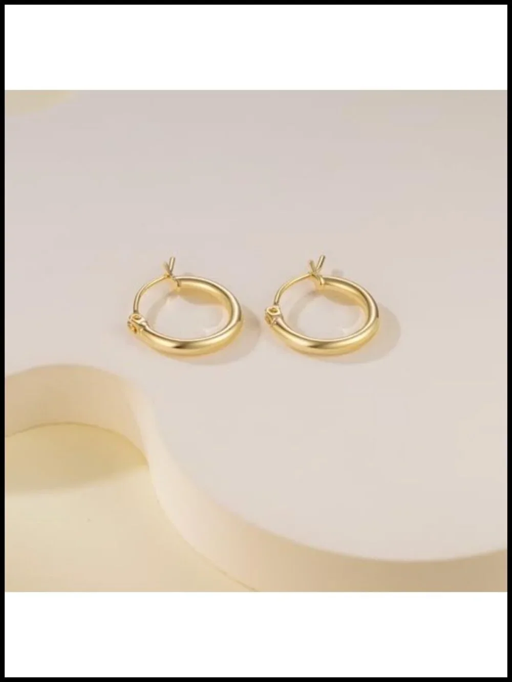 14K Gold Plated Hoop Earrings for Women Small Hypoallergenic 14mm 16mm 18mm